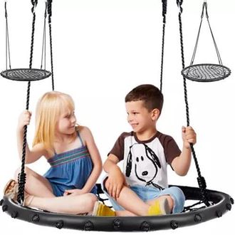 OEM Northix Columpio Nido De P&aacute;jaro Negro 100 Cm Robusto