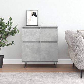 vidaXL Vidaxl - Aparador De Madera Contrachapada Gris Hormig&oacute;n 60x35x70 Cm
