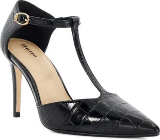 Dune London Ladies CASTERED Pointed Toe Stiletto Heels Size UK 6 Stiletto Heel Court Shoes Black