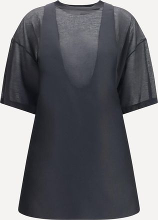 Balenciaga Abito ibrido con t-shirt trasparente Woman 36