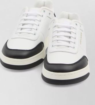 Saint Laurent sl61 leather sneakers flat sole