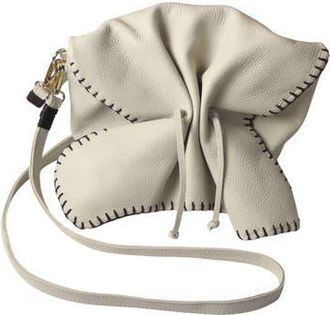 Carlos Falchi Butterfly Leather Bag in Winter White at Nordstrom