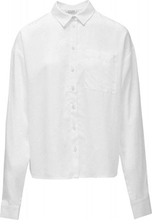 Salsa Langarmbluse SALSA Salsa Jeans Langarmbluse Oversize Basic, Damen, Gr. XS, wei&szlig;, Obermaterial: 100% Lyocell CLY., Blusen Langarmbluse
