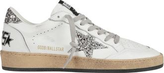 Golden Goose Sneakers, female, White, Size: 10 US Glitter Ballstar Sneakers