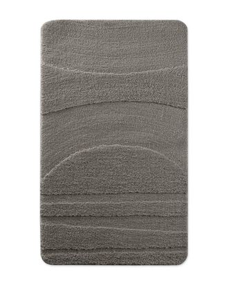Wecon Home Alfombra de ba&ntilde;o en relieve gris basalto 60x100