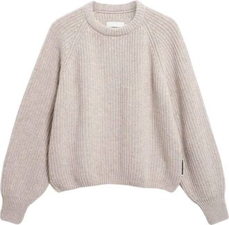 Armedangels Kaagi Gebreide Pullover - Dames - Ronde hals truien - Beige - S - Katoen - Truien & Vesten
