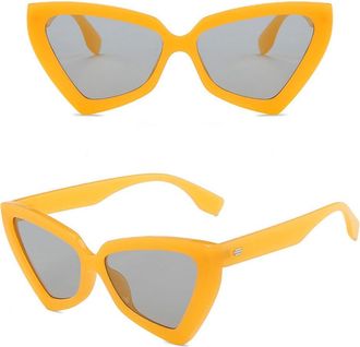 Generic Fashion Style For Womens Sunglasses Vintage Retro Cat Eye Shape Male Female Sun glasses Sunglasses Men For Women,Orange Gray 2026