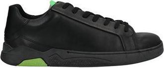 Replay Man Sneakers for Men in Black Leather with Round Toeline