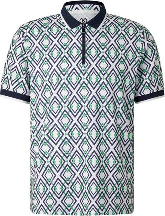 Bogner Valentin functional short-sleeved top for men - Navy blue/green/white - XXL