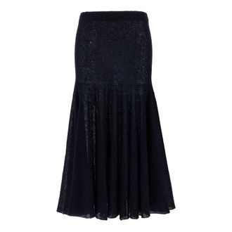 Magda Butrym Midi Skirts, female, Blue, M, Pf25 Knitwear 16 Skirt