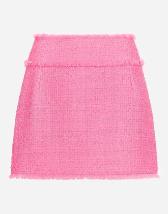 スカート DOLCE & GABBANA Woman Skirt Pink F5R64TIS1Y7 H25PR Woolen midi circle skirt in Pink for Women | Dolce&Gabbana® US