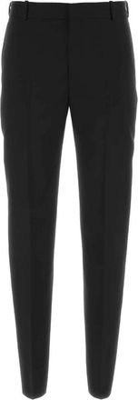 Alexander McQueen Slim-Fit Wollen Broek - Heren - Nette broeken - Zwart - M - Wol - Broeken
