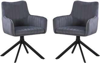 Habitat et Jardin Juego De 2 Sillas Tapizadas pharell - 60 X 61 X 91 Cm - Gris