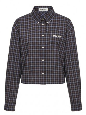 Miu Miu Tartan Print Shirt