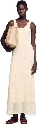 Sandro Knit maxi dress in Ecru at Nordstrom, Size 42 Eu