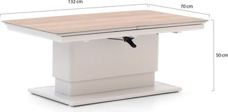 Bellagio la vita attrattiva Bellagio Alimini lounge/dining tuintafel 132/182x70x51/67.5cm verstelbaar uitschuifbaar