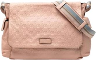 Gucci Pre-owned Cross Body Bags, female, Pink, Size: ONE SIZE Pre-owned Diaper Bag