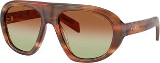 Prada PR C05S Zonnebril - unisex - Zonnebrillen - Bruin - 57 MM - Accessoires