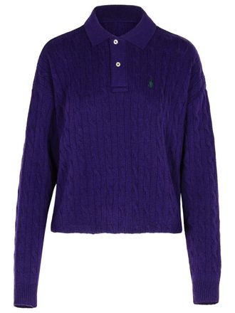 Polo Ralph Lauren Purple Cashmere Blend Polo Shirt