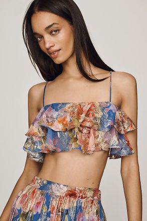 Hemant & Nandita Ruffle Bandeau Top