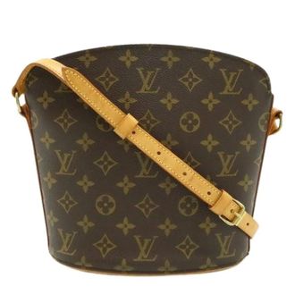 Louis Vuitton Pre-owned Bucket Bags, female, Brown, Size: ONE SIZE Pre-owned Monogram Drouot Shoulder Bag