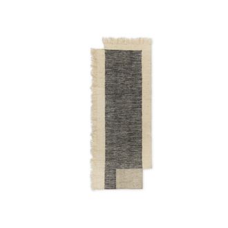 Ferm Living Counter Teppichl&auml;ufer, 80 x 200 cm, charcoal / off-white