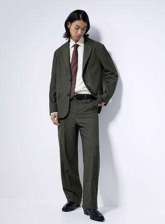 Le 31 Mens Two-tone thread pant Wool-blend fabric by Marlane Relaxed fit