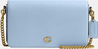 Coach Womens Mila Crossbody Bag With Signature Canvas - Blue Leather - One Size