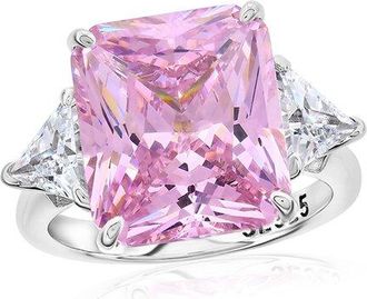 Suzy Levian Suzy Levian Gala Collection Silver CZ Cocktail Ring