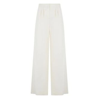 Alberta Ferretti Wide-leg Trousers - female - Alberta Ferretti - Wide Trousers - Beige - S - Trousers