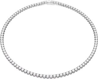 Swarovski Ketting Unisex Matrix Tennis Mini Rondgeslepen Wit Gerhodineerd 5681801 - unisex - Kettingen - Grijs - ONE Size - Accessoires
