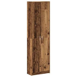 Berkfield Home Wardrobe Old Wood 55x25x189 cm Engineered Wood in Brown | Size: 55 x 25 x 189 cm