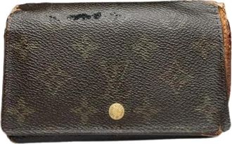 Louis Vuitton Pre-owned Vintage Portemonnee - Dames - Vintage Accessoires - Bruin - ONE Size - Leer - Vintage