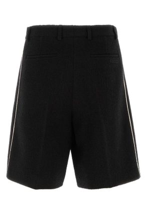 Gucci Mens Black Boucle Bermuda Shorts Exterior: Wool