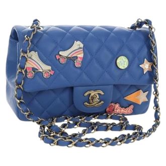 Chanel Pre-owned Vintage Schoudertas - Dames - Vintage Schoudertas - Blauw - ONE Size - Leer - Vintage