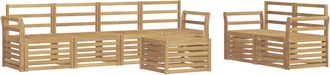 vidaXL Conjunto De Sof&aacute;s De Exterior 7 Uds. Blanco Vidaxl