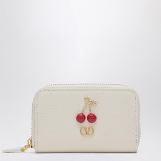 Valentino Ivory Cherryfic zip-around wallet