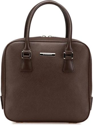 Burberry Pre-owned Handbags, female, Brown, Size: ONE SIZE Pre-owned Brown Leather Satchel Handbag