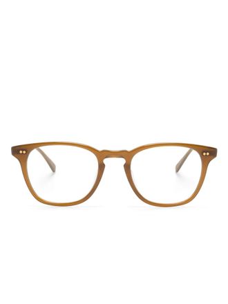 Mr. Leight geometric-frame glasses - Brown