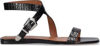 PARIS TEXAS Lauren Croco Platte Sandalen