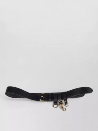 Miu Miu leather belt gold tone hardware adjustable strap