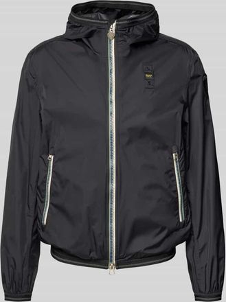 Blauer Jacke mit Label-Patches Modell Dodge in Black, Gr&ouml;&szlig;e XXL