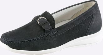 Waldl&auml;ufer Slipper WALDL&Auml;UFER, Damen, Gr. 4,5, nachtblau, Nubukleder, Schuhe Slipper