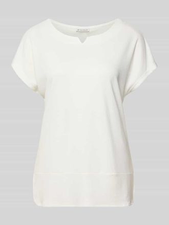 Tom Tailor Regular Fit T-Shirt aus Modal-Mix in Ecru, Gr&ouml;&szlig;e XXXL
