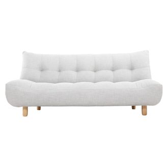 Miliboo Sof&aacute; Convertible Dise&ntilde;o Escandinavo Gris Y Roble Yumi