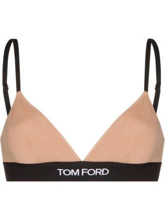 Tom Ford Reggiseno a triangolo con banda logo - Rosa