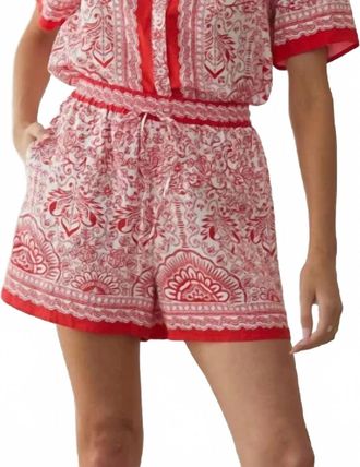 Skies Are Blue Clothing Cabo Cabana Shorts In Red