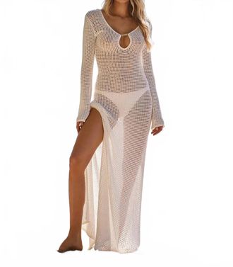 Melissa Odabash Casey Maxi Crochet Dress In White