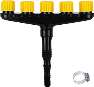 OEM Boquilla Rociadora Universal Con Cabezal De Pulverizaci&oacute;n De M&uacute;ltiples Aberturas, 1/2 Pulgada, Negra