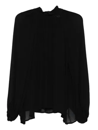 Isabelle Blanche semi-sheer blouse - women - Fabric - M - Black
